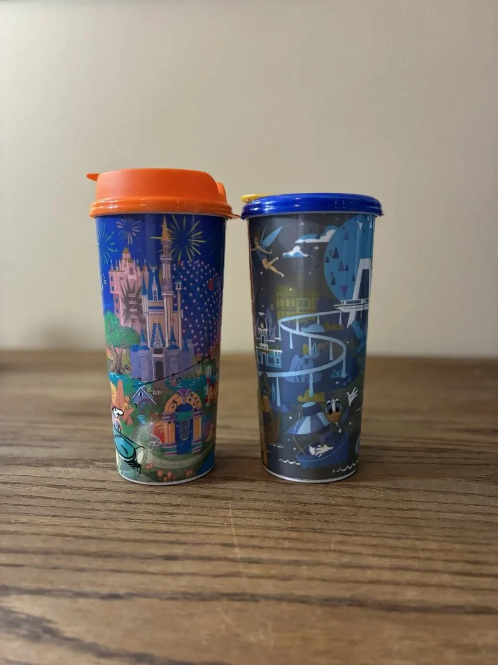Walt Disney World Resort Reusable Refillable 16oz Mug; Lot of 4; Assorted
